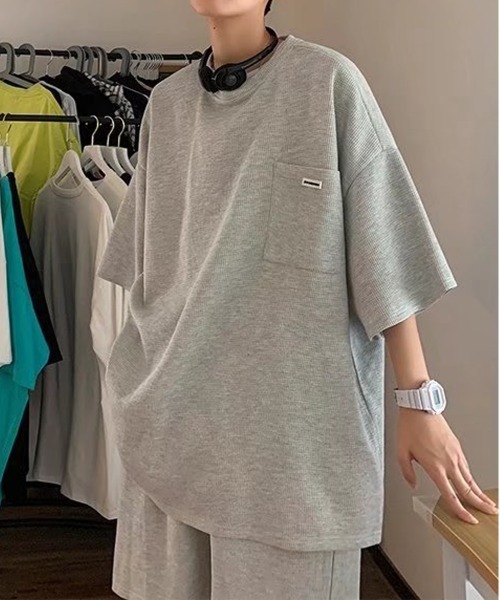 NEW GENTLEMAN(ニュージェントルマン)の「【2点SET】リクシーサーマル セットアップ Tシャツ&ショートパンツ セット(Tシャツ/カットソー・メンズ・グレー/ブラック/オレンジ/ブルー・XL/L/M)」の12枚目の写真