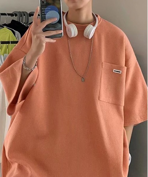 NEW GENTLEMAN(ニュージェントルマン)の「【2点SET】リクシーサーマル セットアップ Tシャツ&ショートパンツ セット(Tシャツ/カットソー・メンズ・グレー/ブラック/オレンジ/ブルー・XL/L/M)」の16枚目の写真