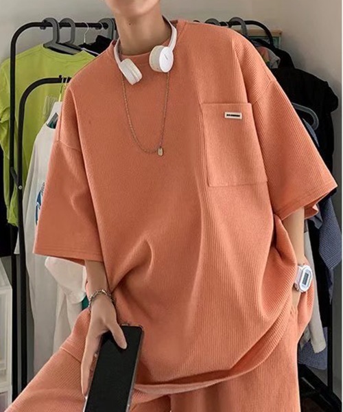 NEW GENTLEMAN(ニュージェントルマン)の「【2点SET】リクシーサーマル セットアップ Tシャツ&ショートパンツ セット(Tシャツ/カットソー・メンズ・グレー/ブラック/オレンジ/ブルー・XL/L/M)」の19枚目の写真