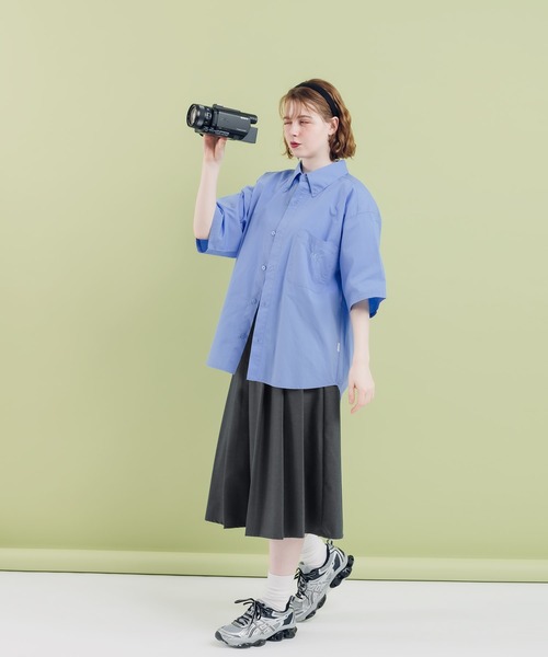 MUHET（ミュエータ）の「ボタンダウンブロードシャツ（シャツ/ブラウス・レディース・ライトブルー/ライトピンク/オフホワイト・MEDIUM/X-LARGE）」の10枚目の写真