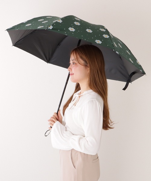 セール】【雨晴兼用】 花柄 ガーリー ドット 折りたたみ傘（折りたたみ