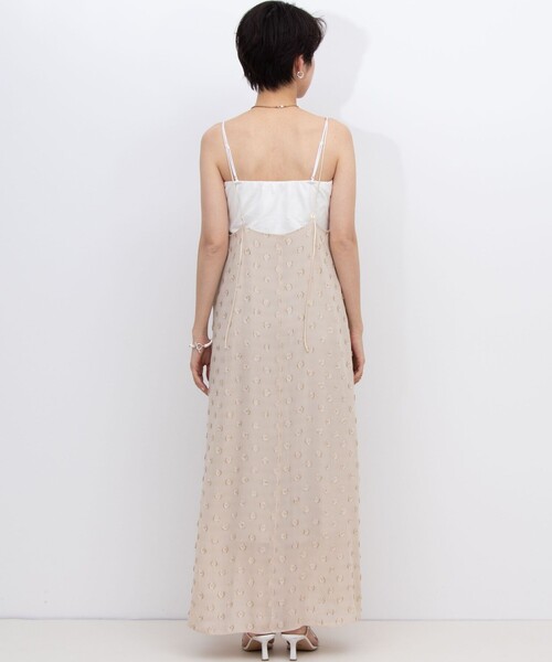 NOLLEY’S Sophi(ノーリーズソフィ)の「ドットラメジャガードキャミワンピース(ワンピース・レディース・ブラック系その他3/ベージュ系その他3・38)」の9枚目の写真