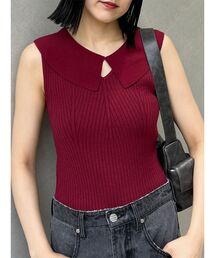 MURUA | 付け衿2WAYリブニット(ニット/セーター)