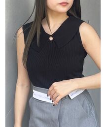 MURUA | 付け衿2WAYリブニット(ニット/セーター)