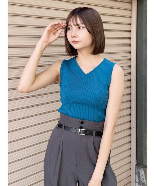 MURUA（ムルーア）の「付け衿2WAYリブニット（ニット/セーター・レディース・ブラック/ボルドー/ホワイト/ブルー・FREE）」の15枚目の写真