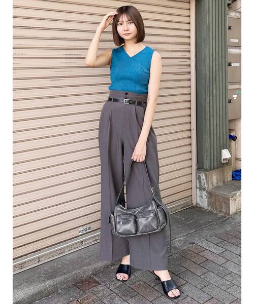 MURUA（ムルーア）の「付け衿2WAYリブニット（ニット/セーター・レディース・ブラック/ボルドー/ホワイト/ブルー・FREE）」の17枚目の写真