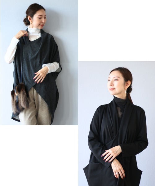 Vieo（ヴィオ）の「チュール花を添えるシアートップス（Tシャツ/カットソー・レディース・ホワイト/ブラック・FREE）」の14枚目の写真