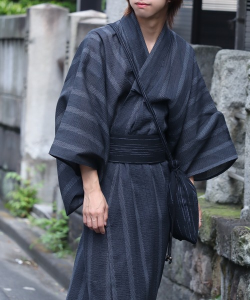 Art re A select(アトリエセレクト)の「-YUKATA-浴衣4点セット(浴衣・メンズ・チャコール/ネイビー/ブラック/グレー/ブラック系その他・M/L/LL)」の11枚目の写真