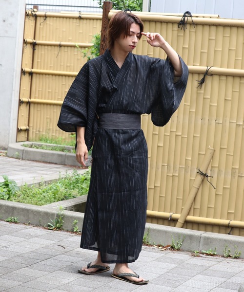 Art re A select(アトリエセレクト)の「-YUKATA-浴衣4点セット(浴衣・メンズ・チャコール/ネイビー/ブラック/グレー/ブラック系その他・M/L/LL)」の20枚目の写真
