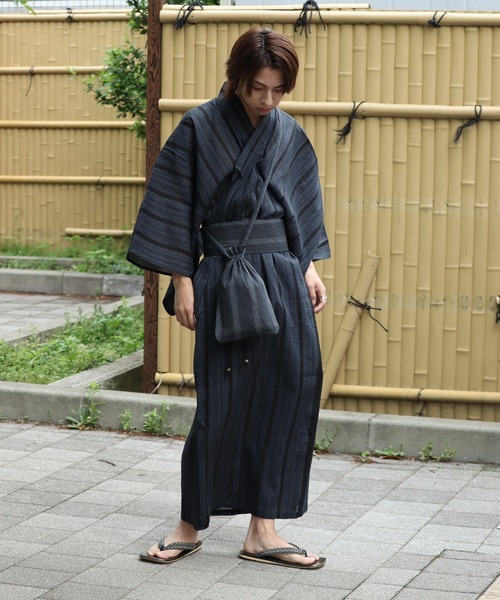 Art re A select(アトリエセレクト)の「-YUKATA-浴衣4点セット(浴衣・メンズ・チャコール/ネイビー/ブラック/グレー/ブラック系その他・M/L/LL)」の22枚目の写真