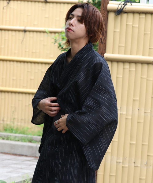 Art re A select(アトリエセレクト)の「-YUKATA-浴衣4点セット(浴衣・メンズ・チャコール/ネイビー/ブラック/グレー/ブラック系その他・M/L/LL)」の17枚目の写真