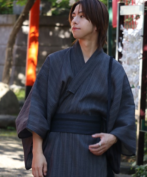 Art re A select(アトリエセレクト)の「-YUKATA-浴衣4点セット(浴衣・メンズ・チャコール/ネイビー/ブラック/グレー/ブラック系その他・M/L/LL)」の14枚目の写真