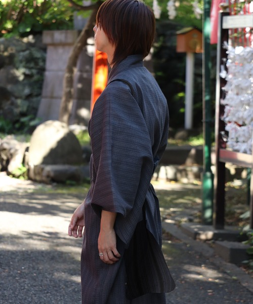Art re A select(アトリエセレクト)の「-YUKATA-浴衣4点セット(浴衣・メンズ・チャコール/ネイビー/ブラック/グレー/ブラック系その他・M/L/LL)」の15枚目の写真