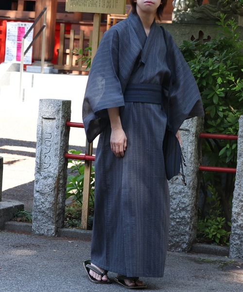 Art re A select(アトリエセレクト)の「-YUKATA-浴衣4点セット(浴衣・メンズ・チャコール/ネイビー/ブラック/グレー/ブラック系その他・M/L/LL)」の16枚目の写真