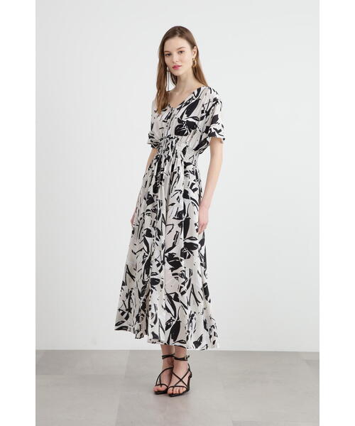 PINKY&DIANNE（ピンキーアンドダイアン）の「◆ティアードリーフプリントシャーリングワンピース（ワンピース・レディース・イエロー/ブラック・34/38）」の10枚目の写真