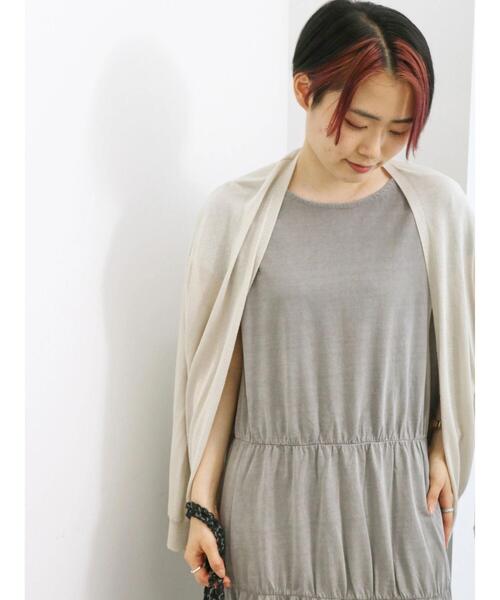 Samansa Mos2 blue（サマンサモスモスブルー）の「ピグメントティアードワンピース（ワンピース・レディース・グレー/チャコールグレー/パープル・F）」の22枚目の写真