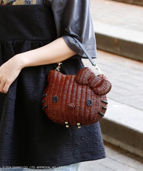 sanrio（サンリオ）の「HELLO KITTY / ラタンバッグ（かごバッグ