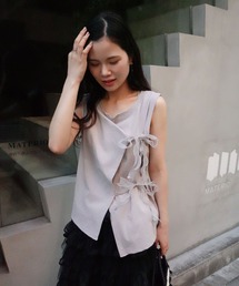 CORNERS | オーガンジーリボンタンク(Tシャツ/カットソー)