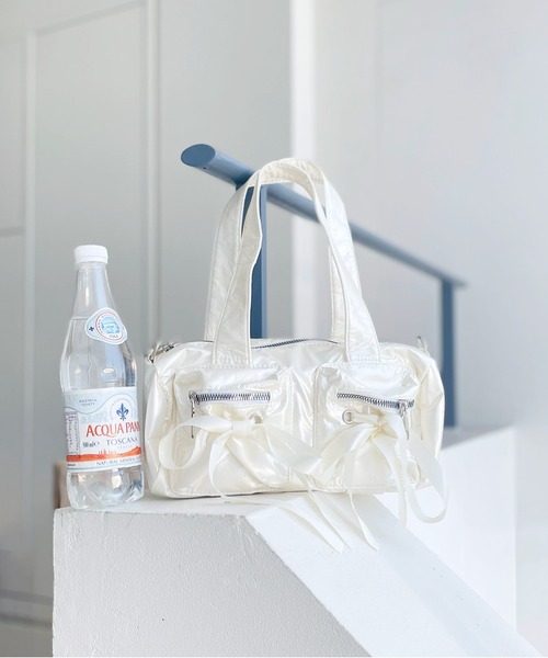 styiro（スタイロ）の「Wポケットリボンボストン/ショルダーバッグ（ショルダーバッグ・レディース・カーキ/シルバー/ブラック/ホワイト・FREE）」の15枚目の写真