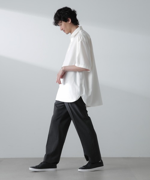 NANO universe（ナノユニバース）の「ビッグドレープシャツ 半袖（シャツ/ブラウス・メンズ・ライトグレー/ホワイト/ブラック/グレー系その他4・M/S/L）」の19枚目の写真