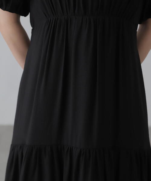 FREE'S MART(フリーズマート)の「◇【3サイズ展開XS-M】肩スリットバックリボンワンピース【低身長サイズ有】(ワンピース・レディース・ブルー/ブラック系その他/ブラック・X-SMALL/MEDIUM/SMALL)」の13枚目の写真