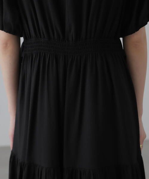 FREE'S MART(フリーズマート)の「◇【3サイズ展開XS-M】肩スリットバックリボンワンピース【低身長サイズ有】(ワンピース・レディース・ブルー/ブラック系その他/ブラック・X-SMALL/MEDIUM/SMALL)」の14枚目の写真