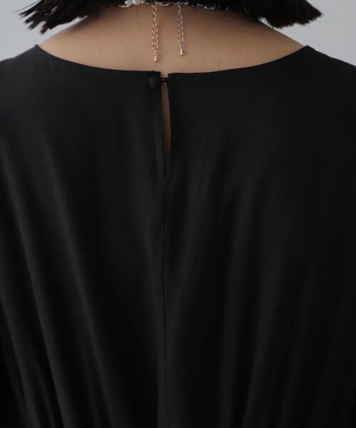 FREE'S MART(フリーズマート)の「◇【3サイズ展開XS-M】肩スリットバックリボンワンピース【低身長サイズ有】(ワンピース・レディース・ブルー/ブラック系その他/ブラック・X-SMALL/MEDIUM/SMALL)」の22枚目の写真