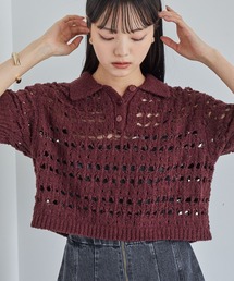 VIS | ファンシーヤーンニットポロ(その他トップス)