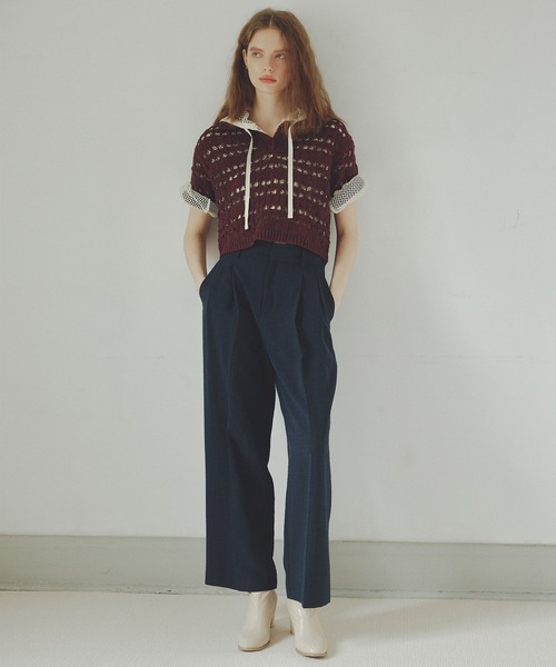 VIS(ビス)の「ファンシーヤーンニットポロ(その他トップス・レディース・ブラック/ブラウン/キナリ・FREE)」の22枚目の写真