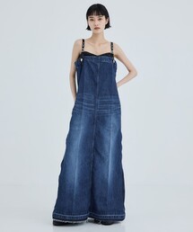 最終値下げTOGA PULLA/トーガプルラ」デニムワンピース レディース TOGA PULLA/トーガプルラ】Suspenders denim dress/デニム