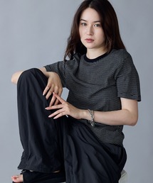 R.P.miller/ミラー パネルリブ 半袖 ベーシック Tシャツ 秋 秋服 2026年秋冬