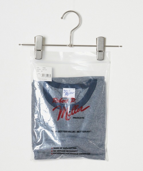 MILLER（ミラー）の「R.P.miller/ミラー パネルリブ 半袖 Tシャツ（Tシャツ/カットソー・メンズ・ホワイト/ブラウン系/ブラック系/ブラック/ホワイト系1/ネイビー系2/ネイビー系1/レッド・M/L）」の12枚目の写真