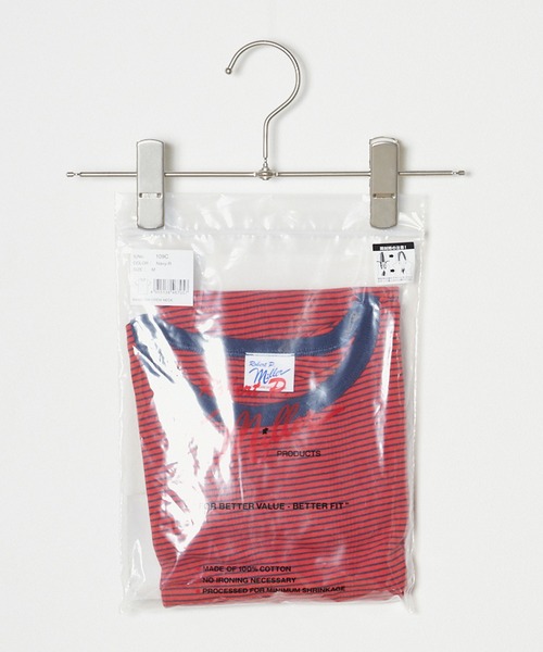 MILLER（ミラー）の「R.P.miller/ミラー パネルリブ 半袖 Tシャツ（Tシャツ/カットソー・メンズ・ホワイト/ブラウン系/ブラック系/ブラック/ホワイト系1/ネイビー系2/ネイビー系1/レッド・M/L）」の13枚目の写真