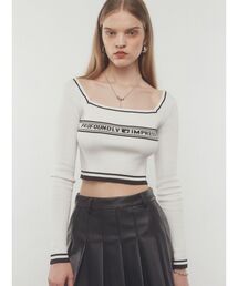 EMODA | スクエアネッククロップニット(ニット/セーター)