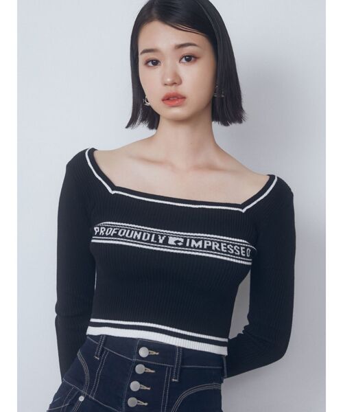 EMODA（エモダ）の「スクエアネッククロップニット（ニット/セーター