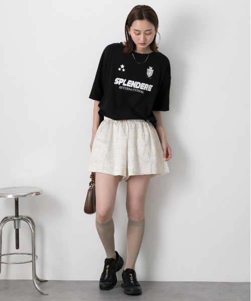 ad thie（アドティエ）の「ジャガード フレアショートパンツ（その他パンツ・レディース・グレー/アイボリー/ブラック・FREE）」の20枚目の写真
