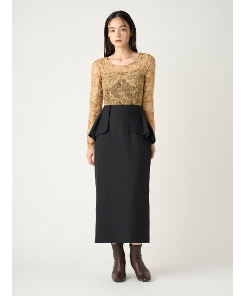 tシャツ 「WilliamMorris」ビスチェライクシアーチュールトップス レディース WilliamMorris】ビスチェライクシアーチュールトップス（Tシャツ