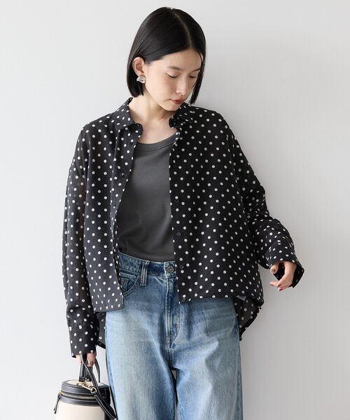 Bristol ドット柄シャツ Lサイズ Bristol ドット柄シャツ Lサイズ