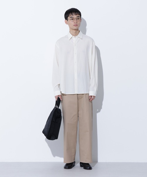 Apo(s)ture(アポスチャー)の「LUCAS-001/サテンストレッチワイドパンツ(その他パンツ・メンズ・ブラック/ベージュ/モカ/ネイビー・XL/XS/S/M/L)」の6枚目の写真
