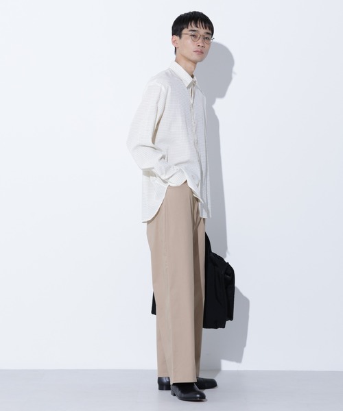 Apo(s)ture(アポスチャー)の「LUCAS-001/サテンストレッチワイドパンツ(その他パンツ・メンズ・ブラック/ベージュ/モカ/ネイビー・XL/XS/S/M/L)」の9枚目の写真