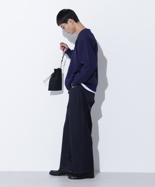 Apo(s)ture(アポスチャー)の「LUCAS-001/サテンストレッチワイドパンツ(その他パンツ・メンズ・ブラック/ベージュ/モカ/ネイビー・XL/XS/S/M/L)」の17枚目の写真