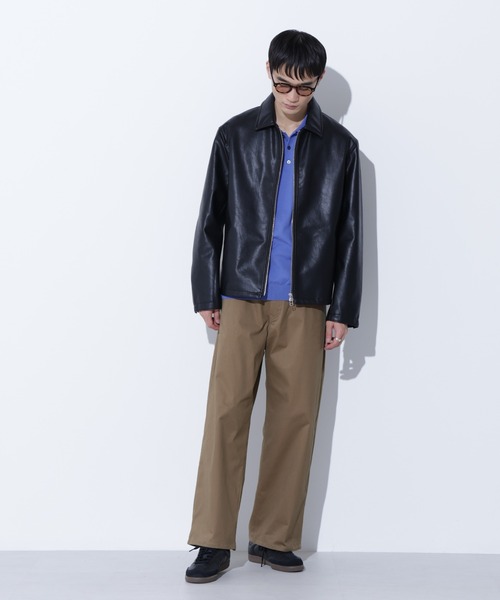 Apo(s)ture(アポスチャー)の「LUCAS-001/サテンストレッチワイドパンツ(その他パンツ・メンズ・ブラック/ベージュ/モカ/ネイビー・XL/XS/S/M/L)」の21枚目の写真