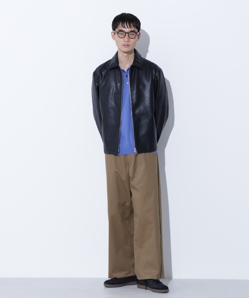 Apo(s)ture(アポスチャー)の「LUCAS-001/サテンストレッチワイドパンツ(その他パンツ・メンズ・ブラック/ベージュ/モカ/ネイビー・XL/XS/S/M/L)」の22枚目の写真