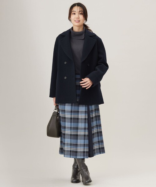 J.PRESS Ladies(J.プレス レディス)の「Jackal 140sソフトメルトン Pコート(ピーコート・レディース・ネイビー系/ベージュ系/ライトグレー系・XS/S)」の18枚目の写真