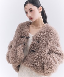 eimy ファー ジャケット リボン アイボリー eimy ファー ジャケット リボン アイボリー eimy ファー