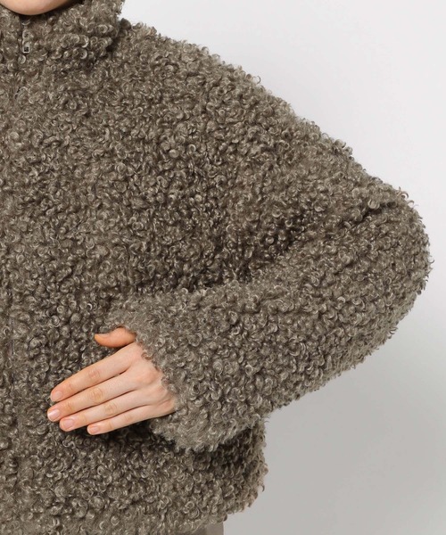 mysty woman（ミスティウーマン）の「プードルファーブルゾン  126026（ブルゾン・レディース・モカ/ブラック/オフホワイト・FREE）」の20枚目の写真