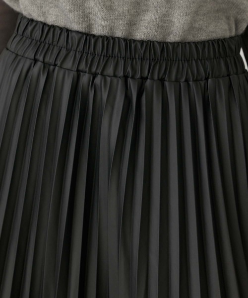 Edit Sheen（エディットシーン）の「フェイクレザープリーツスカート（スカート・レディース・ブラウン/ブラック・M）」の21枚目の写真