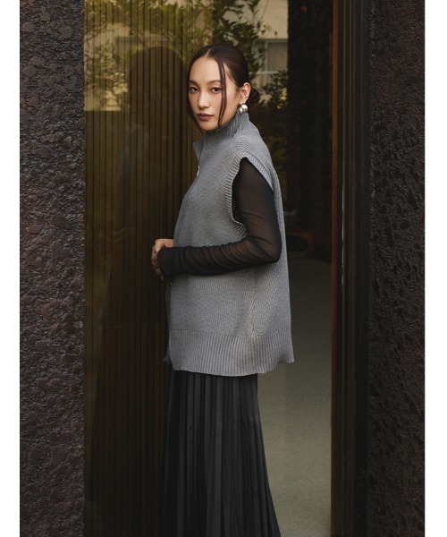 Edit Sheen（エディットシーン）の「フェイクレザープリーツスカート（スカート・レディース・ブラウン/ブラック・M）」の8枚目の写真