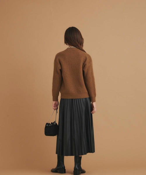 フェイクレザープリーツスカート（スカート）｜Edit Sheen（エディット