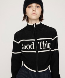 SLY | 【2サイズ展開】LINE LOGO ZIP C/D ライン ロゴ ジップ カーディガン(カーディガン/ボレロ)